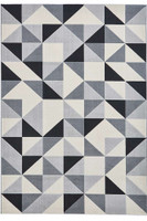 Vancouver 18214 Geometric Grey Black Rug