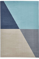 Vancouver 18487 Geometric Grey Blue Rug