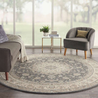 Living Treasures LI15 Grey Ivory Rug