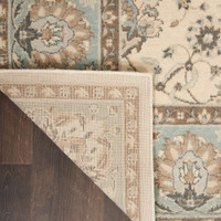 Living Treasures LI16 Ivory Aqua Rug