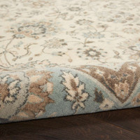 Living Treasures LI16 Ivory Aqua Rug