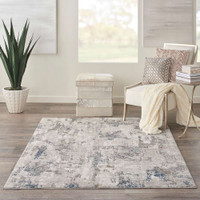 Kathy Ireland Royal Terrace KI42 White Blue Rug