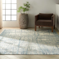 Calvin Klein CK950 Rush Ivory Blue Contemporary Rug