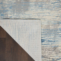 Solace SLA01 Ivory Grey and Blue Rug