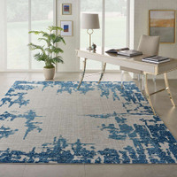 Etchings ETC04 Ivory Blue Rug
