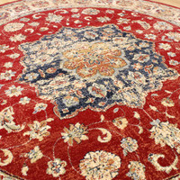 Da Vinci Rug Burgundy Gold 570559 1464 160x160cm CIRCLE