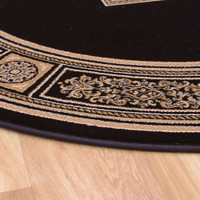 Classic Black Davinci Rug 160x160cm CIRCLE