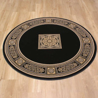 Classic Black Davinci Rug 200x200cm CIRCLE