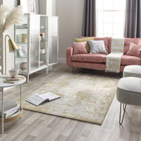 Gold Grey Cream Rug Chamonix