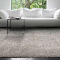 Grey Silver Shaggy Wool Mix Rug 927