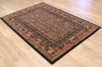 Traditional Wool Rug Royal Kashqai Green Brick 01 500