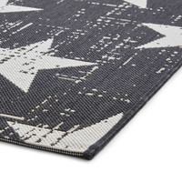 Santa Monica 48648 Black White Indoor Outdoor Rug
