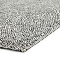Stitch 9682 Silver Black Indoor Outdoor Rug