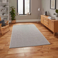 Stitch 9683 Ivory Black Indoor Outdoor Rug