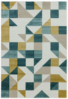 Sketch SK03 Shapes Green Geometric Rug