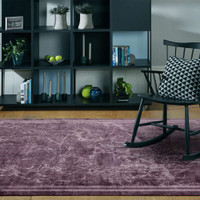Zehraya ZE01 Purple Border Classic Plain Rug