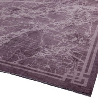 Zehraya ZE01 Purple Border Classic Plain Rug