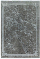 Zehraya ZE04 Silver Border Classic Plain Rug