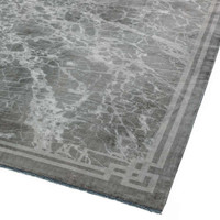Zehraya ZE04 Silver Border Classic Plain Rug