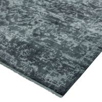 Zehraya ZE07 Charcoal Abstract Classic Plain Rug