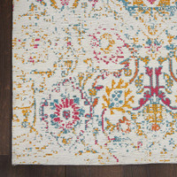 Traditional Damask DAS06 Blue Ivory Rug 152x213 cm