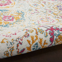 Traditional Damask DAS06 Blue Ivory Rug 152x213 cm