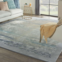 Prismatic PRS19 Seafoam Silver Modern Rug
