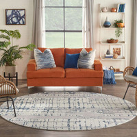 Twilight TWI10 Ivory Navy Modern Rug
