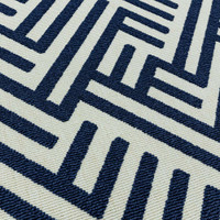 Antibes Outdoor Rug Blue White Linear AN04