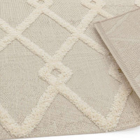 Monty Rug Beige Cream Diamond MN07