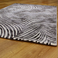 Galleria Zebra Rug Black White Grey Rug