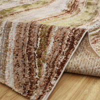 Moda Rug Silky Gold Salmon Waves