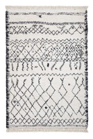 Boho Shaggy Rug 5402 Black White 200x290cm