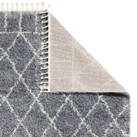 Aspen 1682 Grey Ivory Shaggy Rug