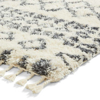 Aspen 1794 Ivory Grey Shaggy Rug