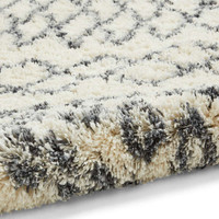 Aspen 1794 Ivory Grey Shaggy Rug