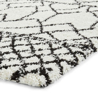 Scandi Berber G276 White Black Rug