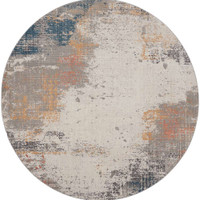 Rustic Textures RUS13 Grey Blue Abstract Rug