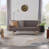 Rustic Textures RUS13 Grey Blue Abstract Rug