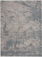 Rustic Textures RUS15 Light Grey Blue Abstract Rug
