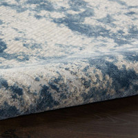 Rustic Textures RUS16 Grey Blue Abstract Rug