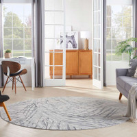 Rustic Textures RUS17 Ivory Grey Abstract Rug