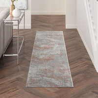 Rustic Textures RUS15 Light Grey Rust Abstract Rug