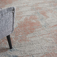 Rustic Textures RUS15 Light Grey Rust Abstract Rug