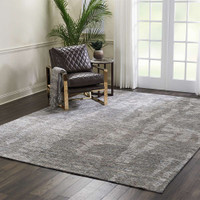 Ellora Ell03 Blue Slate Modern Patterned Rug