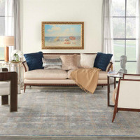 Light Blue Traditional Rug STN08
