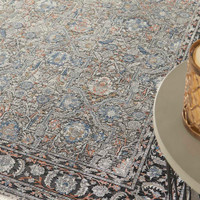 Grey Navy Traditional Rug STN10