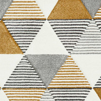 Geometric Rug Brooklyn BRK15 Grey Yellow