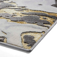 Grey Gold Rug Abstract Apollo GR584