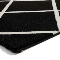 Geometric Rug Brooklyn BRK35 Black White
